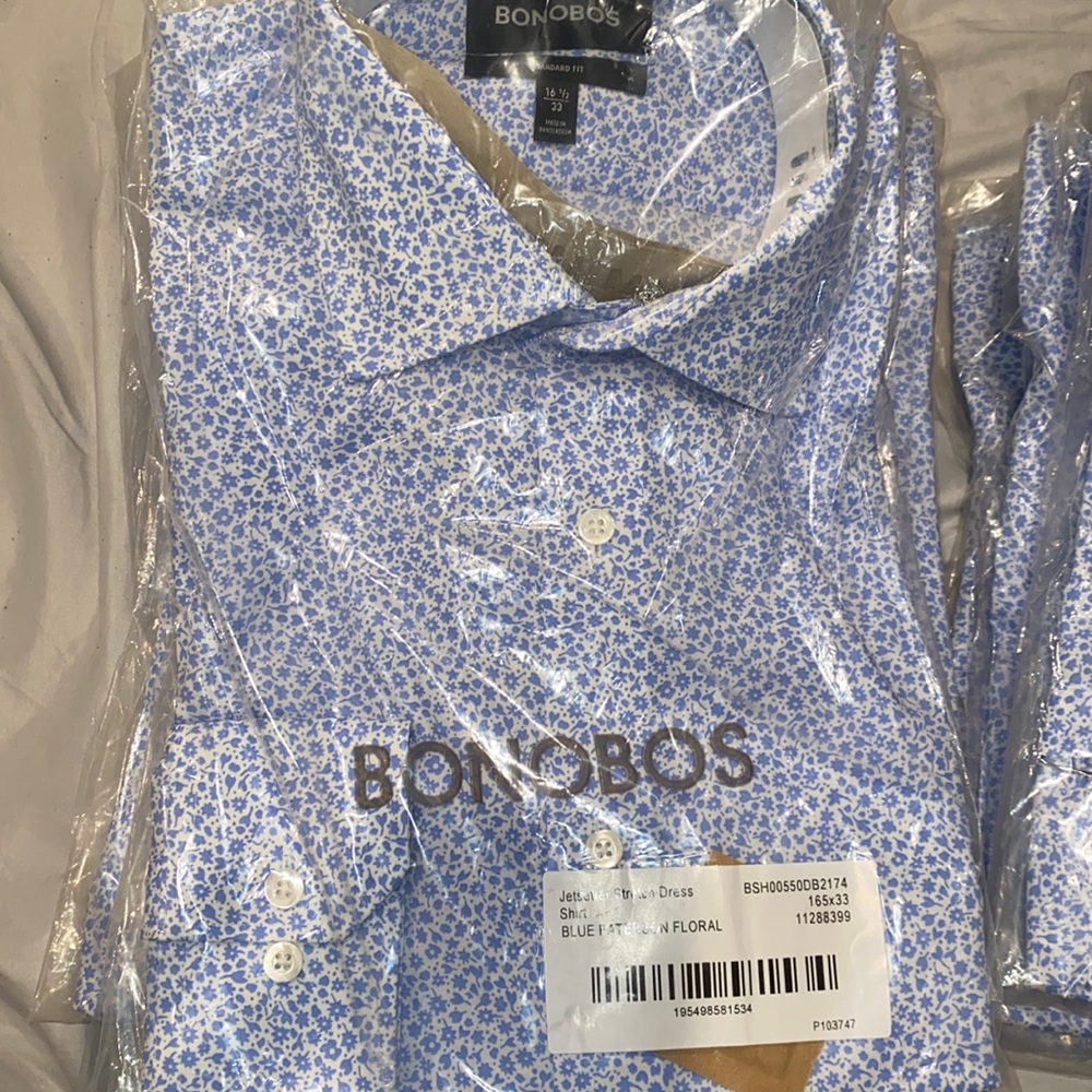 BRAND NEW MENS BONOBOS DRESS SHIRT SIZE 16.5/33